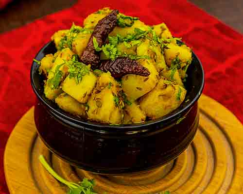 Easy Indian Aloo Bhaji simple home style potato curry