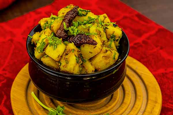 Easy Indian Aloo Bhaji simple home style potato curry