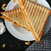 Corn cheese sandwich quick vegetarian snack Indian style