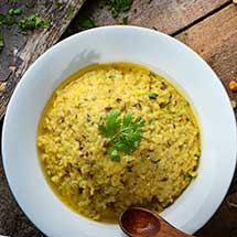 Moong Dal Khichdi Indian comfort food rice and lentils