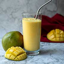 Mango lassi refreshing Indian yogurt drink summer beverage