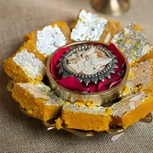 Mohanthal Gujarati traditional sweet made form gram flour