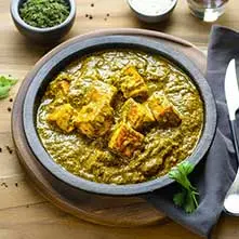 Palak Paneer spinach curry  with cottage cheese