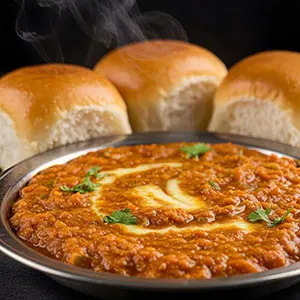 Pav Bhaji recipe - Mumbai street food made with buttery mashed vegetable curry and toasted buns
